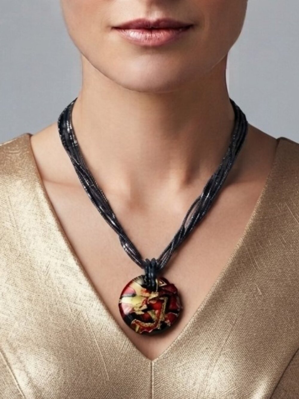Vintage Murano Glass Pendant Necklace